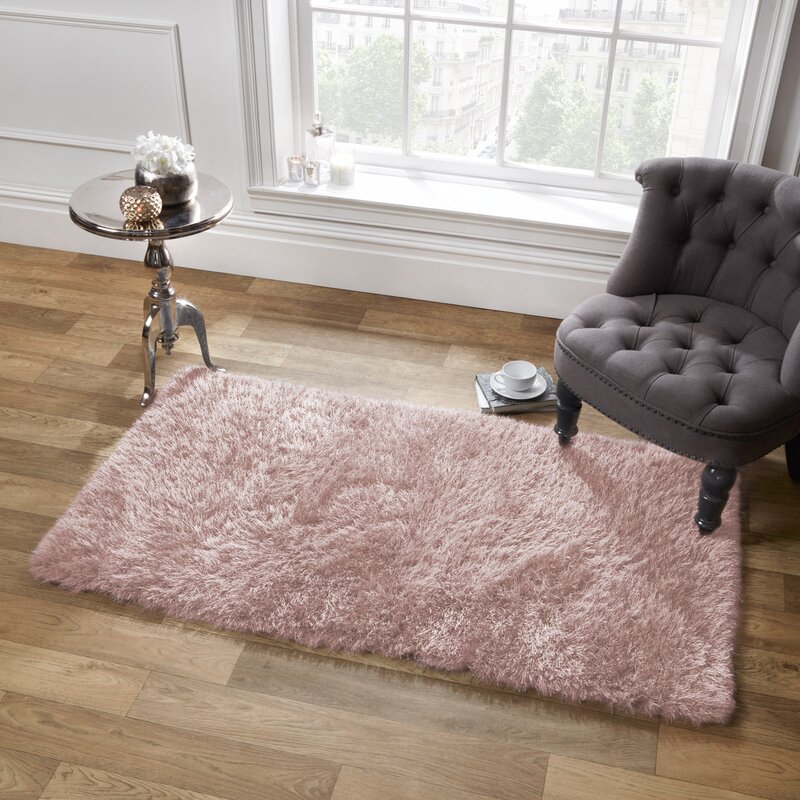 Fairmont Park Denson Shaggy Blush Pink Rug & Reviews | Wayfair.co.uk